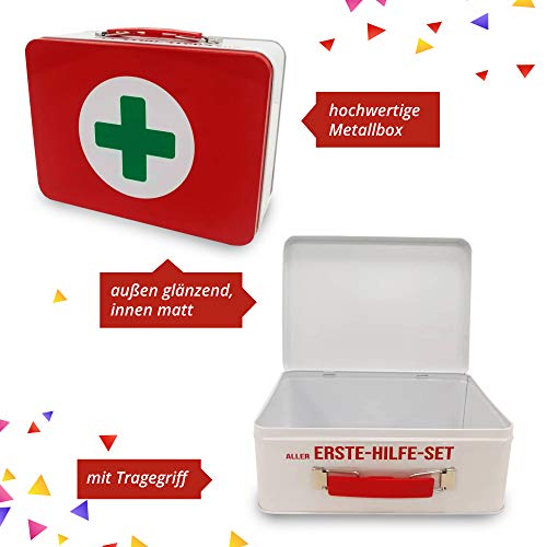 Erste-Hilfe Set Geschenkbox | Witziger Sanikasten | 7-teilig - 6