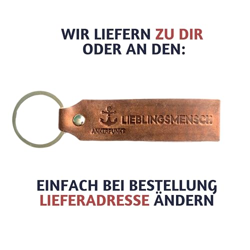 Ankerpunkt | Lieblingsmensch Schlüsselanhänger aus Leder - 8